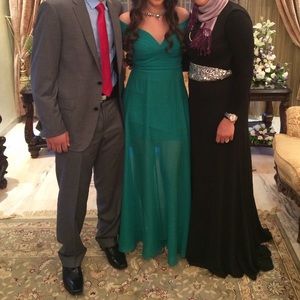 Emerald green formal dress